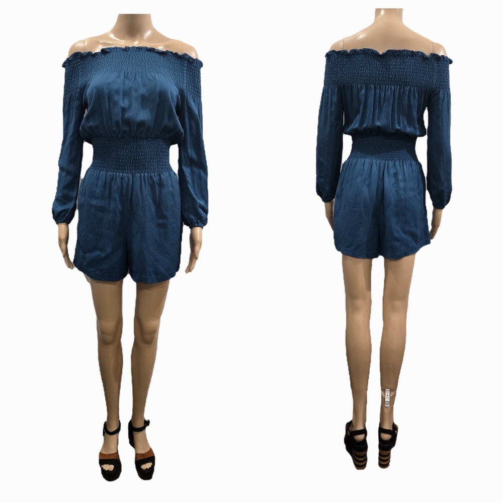 Maje Llanda Off-The-Shoulder Romper Size XS - Picture 6 of 9